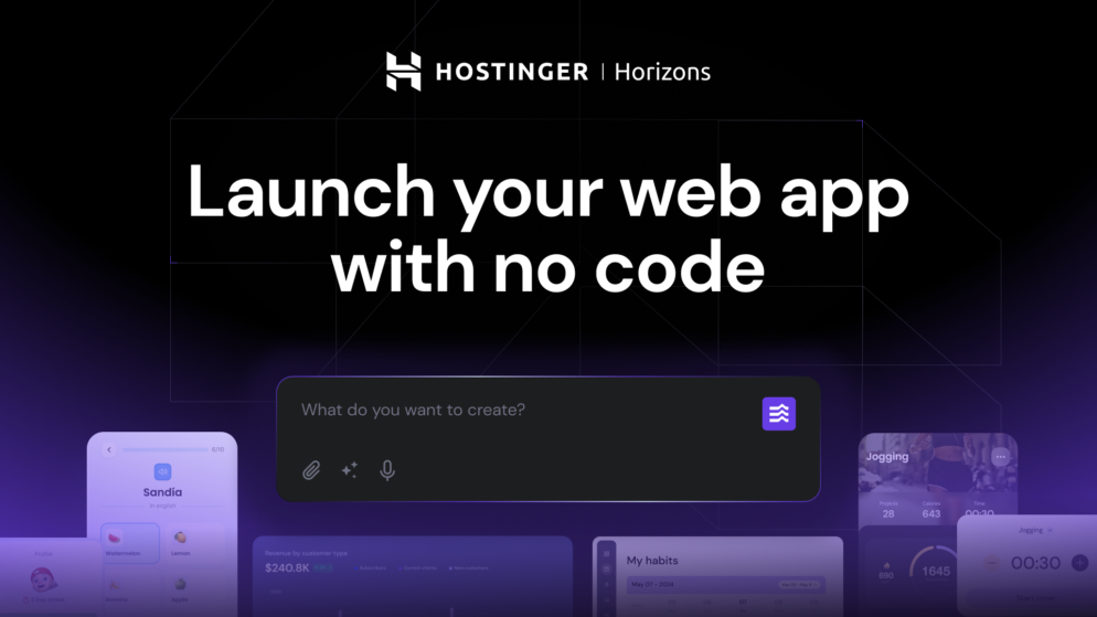AI web app builder Launch Web Instantly with Hostinger Horizons