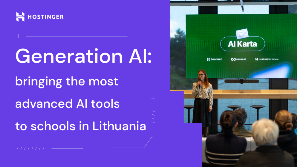 AI Tools for Schools: Hostinger & Tesonet Launch Nationwide Initiative