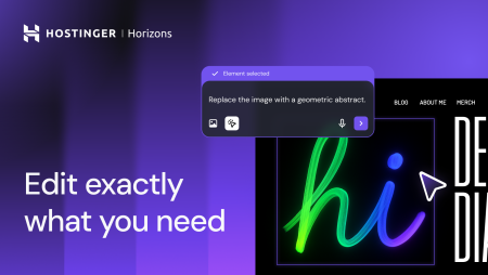 Hostinger Horizons tames AI to give you full control