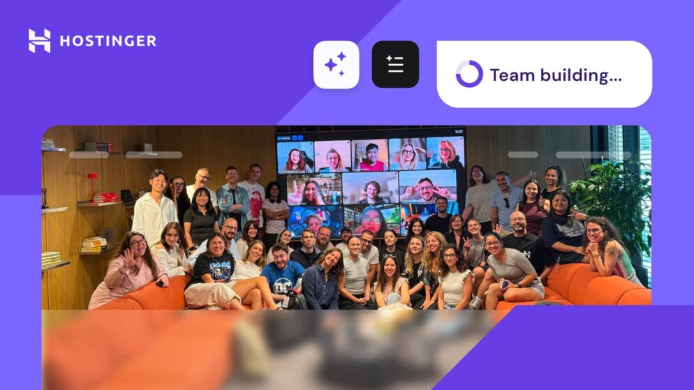 Hostinger team members put a spin on team building activities